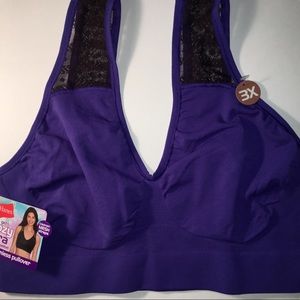 Hanes Get Cozy Stretch Seamless Bra - NWT- 3X